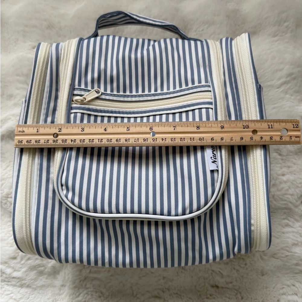 NARWEY Striped Handing Travel Blue and White Makeup/Cosmetic💄Bag Organizer